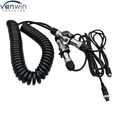 Kabel trailer tahan air 4pin Kamera kawat elektronik 12V untuk kamera tampilan belakang traktor truk truk ganda