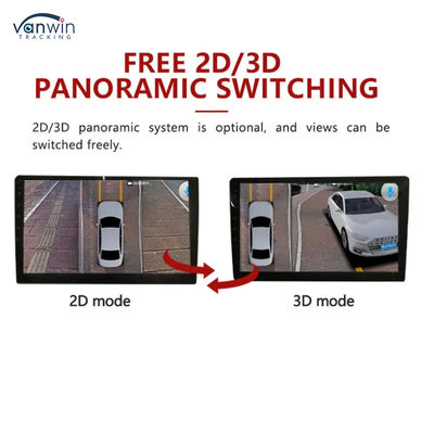 3D HD 1080P 360 Mobil Parkir Kamera Truk Kembali Peringatan Kamera Mobil 360 derajat Kamera pandangan mata burung dari sistem keamanan