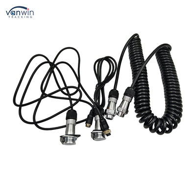 4 Pin Wanita ke Colokan Custom Spring Wire waterproof trailer kabel kamera untuk Truk Forklift