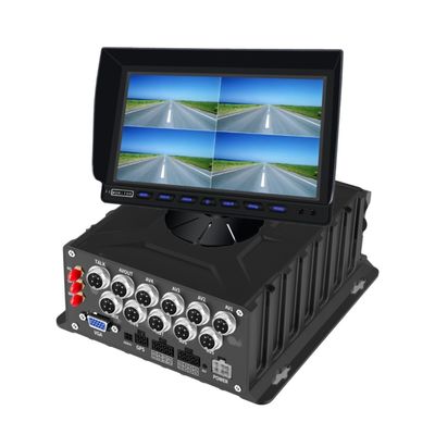 Advanced 8 CH Mobile DVR dengan Advanced Driver Assistance System Blind Spot Detection Driver Monitoring System untuk Kendaraan