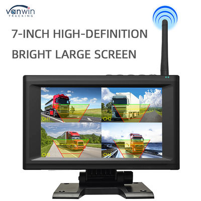 7 Inch Wireless IPS Screen Car Monitor Kit dengan 4 Kamera Surya Mendukung IR Night Vision dan Mudah Dipasang