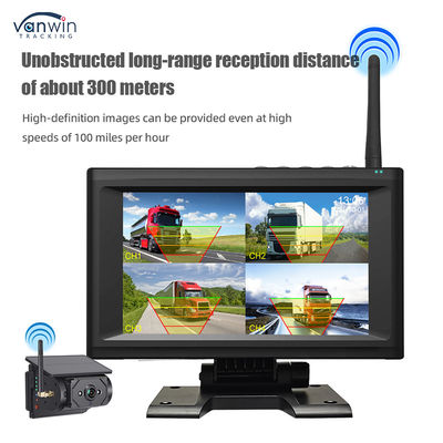 7 Inch Wireless IPS Screen Car Monitor Kit dengan 4 Kamera Surya Mendukung IR Night Vision dan Mudah Dipasang