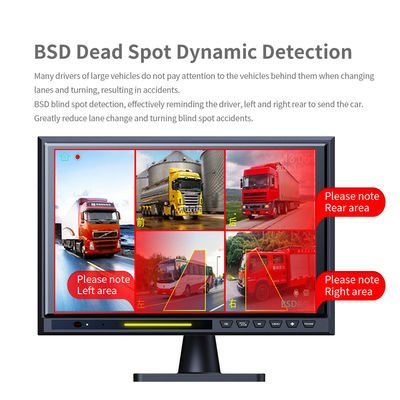 10.1" Touch Screen IPS BSD 5CH Split Car Rear View Monitor DVR AHD 1080P Reverse Parking Backup Camera Kit Untuk Truk Bus RV