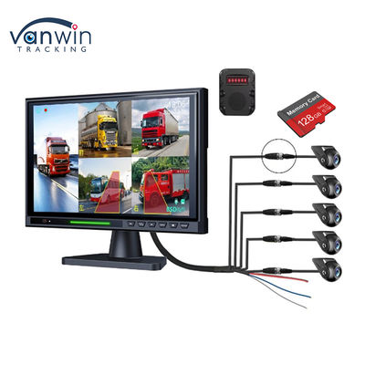 10.1" Touch Screen IPS BSD 5CH Split Car Rear View Monitor DVR AHD 1080P Reverse Parking Backup Camera Kit Untuk Truk Bus RV