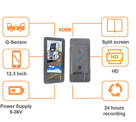 Professional Smart HD Car Rearview Mirror Generasi Pertama dengan Night Vision Waterproof Fungsi Split Screen