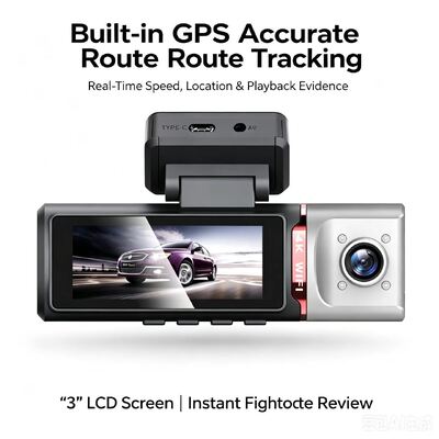 3-Saluran AI 4G Dash Camera 4K Front, ADAS & DMS, Pelacakan GPS, 24/7 Parking Monitor