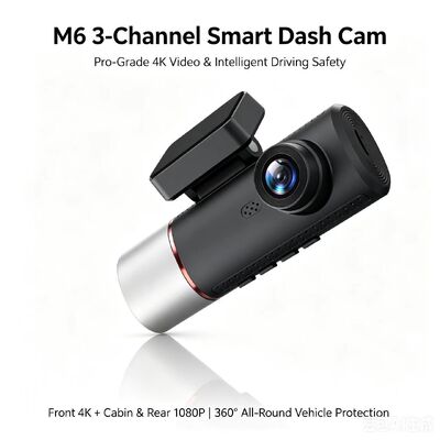 3-Saluran AI 4G Dash Camera 4K Front, ADAS & DMS, Pelacakan GPS, 24/7 Parking Monitor