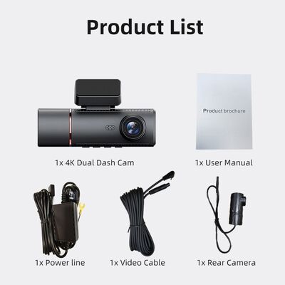 4K Advanced Assisted Driving Dashcam GPS ADAS DMS Dengan Dukungan WIFI Untuk Pemantauan Parkir