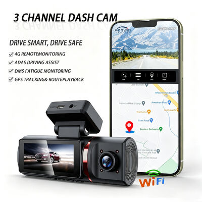 4K Advanced Assisted Driving Dashcam GPS ADAS DMS Dengan Dukungan WIFI Untuk Pemantauan Parkir