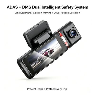 4K Advanced Assisted Driving Dashcam GPS ADAS DMS Dengan Dukungan WIFI Untuk Pemantauan Parkir