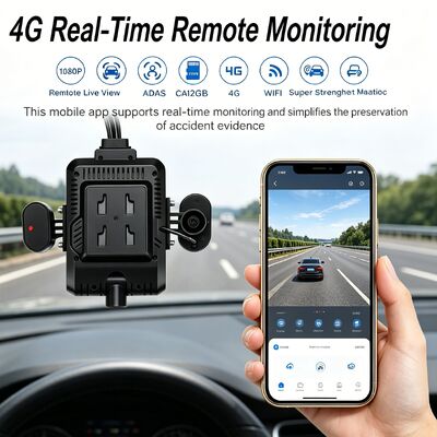 24V 4CH AI Dash Cam Kit Kamera Keamanan Kendaraan DVR dengan DMS ADAS BSD Kamera Sisi untuk Truk / Bus