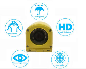 Kuning Logam Waterproof CCTV Surveillance Camera CCD 700TVL Tampilan Sisi Untuk Bus / Truk
