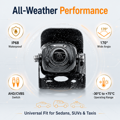 Mini Metal Shell High-Definition Large Angle Waterproof Truck Camera Reverse Camera