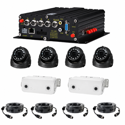 Kamera MDVR Penghitungan Penumpang Bus 1080P, Penghitung Orang Bus 3D Binocular, GPS Mobile DVR untuk Pemantauan Aliran Penumpang & Keamanan
