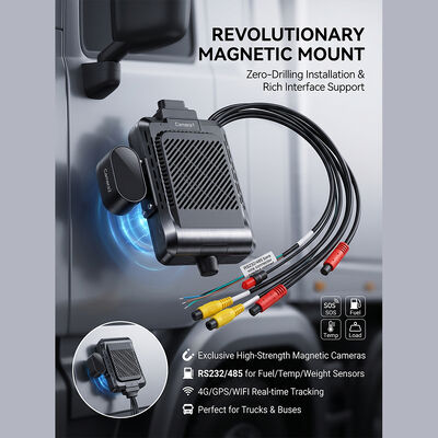 Heavy Duty Truck 4G Dash Recorder dengan ADAS BSD - GPS Telematics Fleet Camera dengan tombol SOS Panic