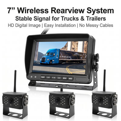 7 " IPS Monitor Wireless Security Camera System dengan 4 PCS Kamera Dual-Band 2.4/5.8G