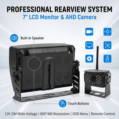 7 " IPS Monitor Wireless Security Camera System dengan 4 PCS Kamera Dual-Band 2.4/5.8G