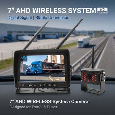 Sistem Kamera Cadangan Nirkabel Digital 9 "Monitor Layar Sentuh Nol Penundaan Kit Sinyal Jarak Jauh Ekstra untuk Trailer Perjalanan Motorhome