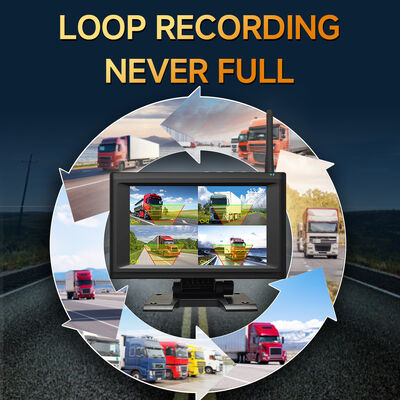 4CH 720P Dashcam Nirkabel untuk Truk, RV & Bus – Alarm BSD IPS 7", Dudukan Magnetik, Dapat Diisi Ulang, Plug-and-Play, Dapat Diperluas 1-4CH
