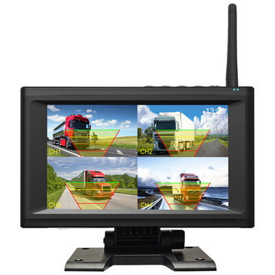 4CH 720P Dashcam Nirkabel untuk Truk, RV & Bus – Alarm BSD IPS 7", Dudukan Magnetik, Dapat Diisi Ulang, Plug-and-Play, Dapat Diperluas 1-4CH