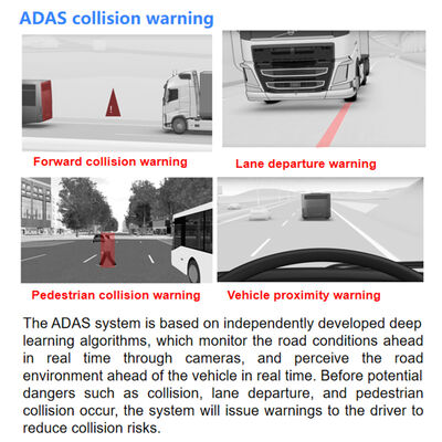 Vehicle Automatic Emergency Braking System Truck Collision Avoidance AEBS with ADAS+DMS