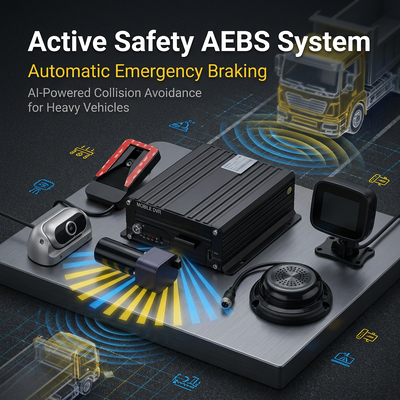 4G Mobile DVR Kit dengan AI Monitoring and Active Braking AEBS System untuk Truk