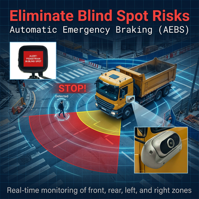 4G Mobile DVR Kit dengan AI Monitoring and Active Braking AEBS System untuk Truk