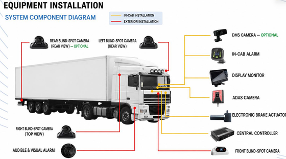 Sistem AEBS dengan Radar Gelombang Milimeter 77GHz ADAS + DMS dan Konektivitas 4G/5G untuk Telematika Armada
