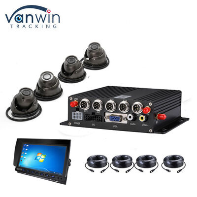 4 Channel Mobile DVR dengan GPS Tracker dan 1080P Car Camera untuk Bus Security System