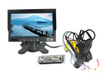 Monitor dasbor mobil 7 inci TFT dengan Bantal, 2 input kamera untuk Pembalikan Truk