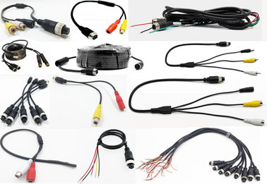 15M M12 4 PIN Kamera Video Kabel RCA Adapter FCC DC12V Untuk Sistem MDVR