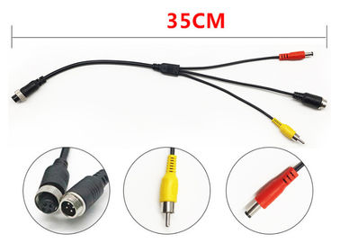 Aksesoris DVR, Adaptor Mikrofon eksternal 4 Pin Female Aviation Plug ke 4pin male + RCA + DC
