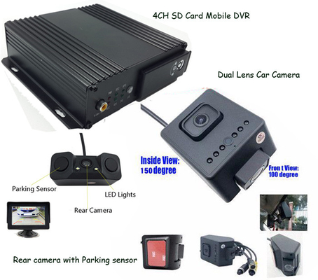 4 Saluran 1080P SD Perekam Video DVR GPS 4G WIFI Dengan Port USB VGA