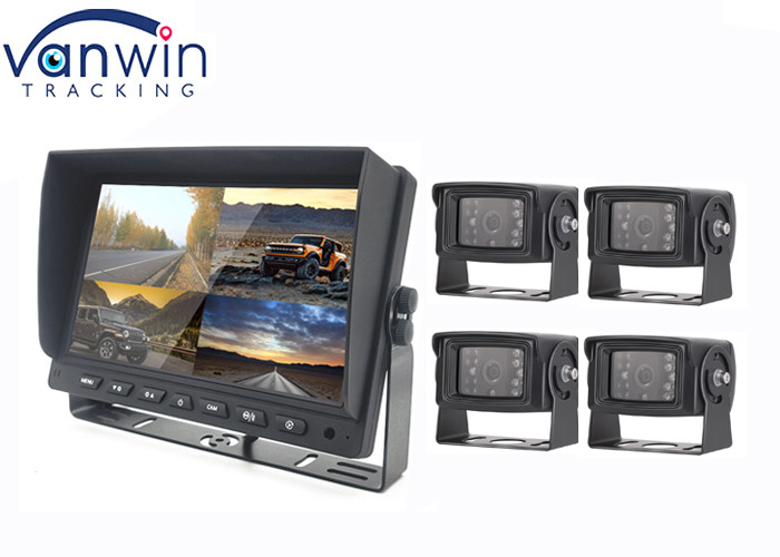 7inch 9inch 10 Inch AHD TFT Car Monitor Dibangun Dalam DVR Untuk 4 Sistem Kamera