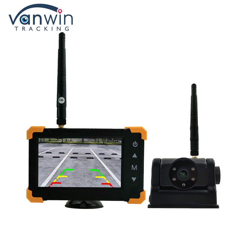 2.4G 5 Inch Wireless Monitor Kamera Trailer Mini Mobil LCD Meter Monitor Kit, Baterai Terbina