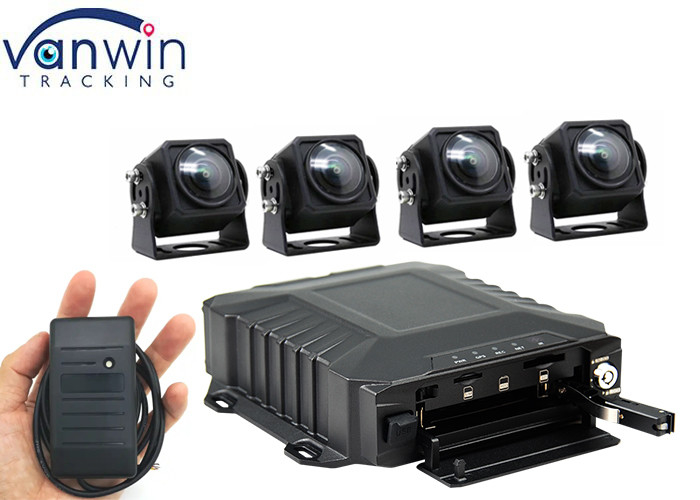 3g/4g Wifi Hdd Pelacakan 4/8 Channel mobile dvr kit dengan RFID Untuk taksi truk mobil bus