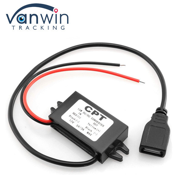 DC Converter Buck Module 12V ke USB 5V 3A DC-DC Converter Step Down Adapter untuk Mobil
