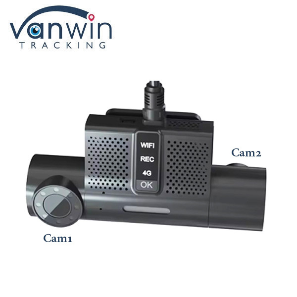 2CH Platform Gratis Dash Cam DVR Mobil 4G GPS MDVR dengan Sudut Vertikal 180 derajat