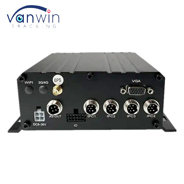 4CH MNVR Dengan HDD SSD Dukungan 4G GPS WiFi untuk Truck Bus Remote Vehicle Network Monitoring