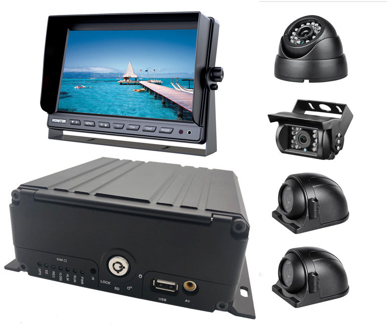 Mobile DVR System 4 Channel 1080P H.265 HDD AHD Kendaraan Mobil DVR Video Recorder untuk untuk truk Bus Camper Van