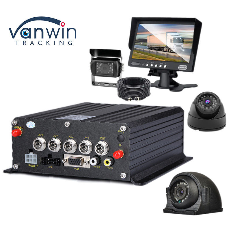 4CH 1080P H.265 SD Card Mobile DVR GPS Tracker Untuk Instrumen Rekaman Mobil