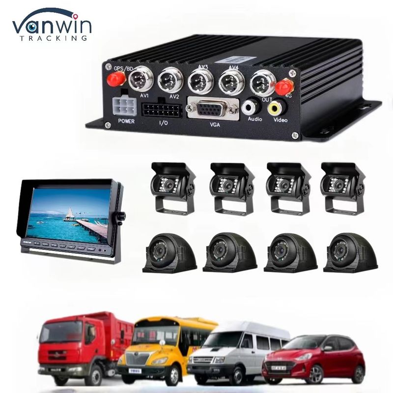 8CH 1080P H.265 HD GPS Vehicle Mobile DVR Recorder dengan output 12V 2.5A dan 5V 2A