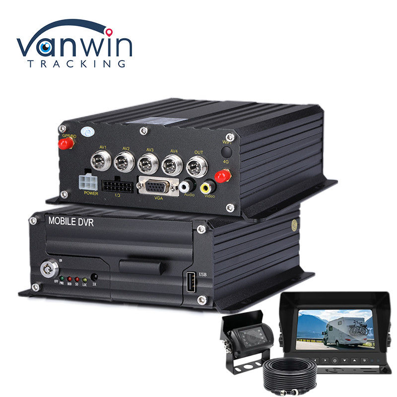 4CH Dash Cam Recorder AI Mendukung GPS DVR 1080P Mobile Dvr Recorder untuk Mobil