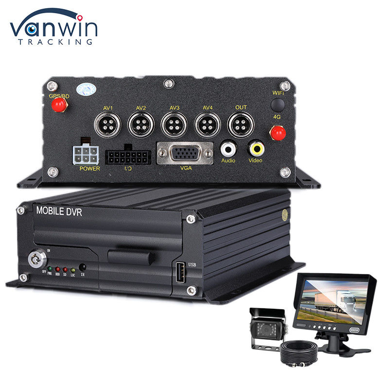 Kendaraan 1080P H.265 4CH SD Mobil Mobile DVR Dash Cam Recorder