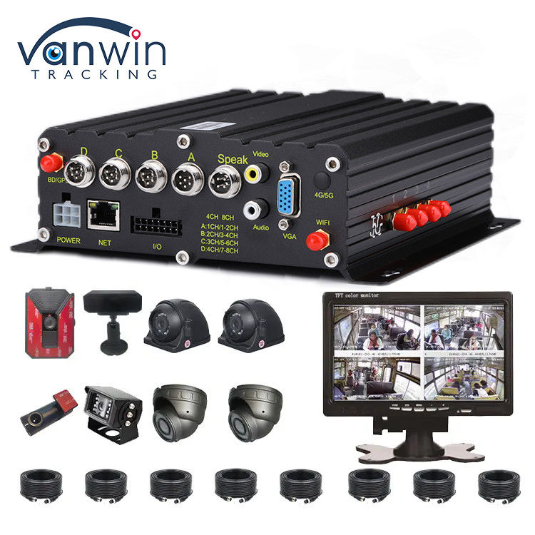 AI 4CH Car Recorder Dengan GPS DVR 1080p Mobile DVR Car DVR Video Recorder