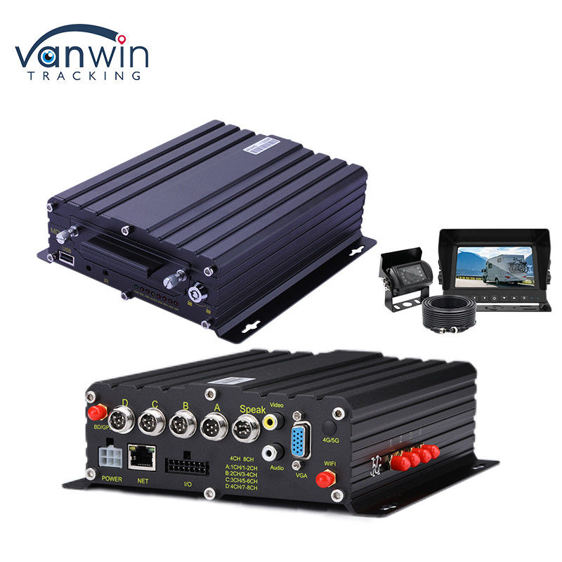H.265 4CH HD Vehicle Mobile DVR 1080P AI Car Recorder Dengan Alarm Input Pulse Speed Input