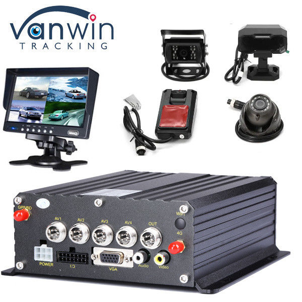 4G GPS Wifi 4CH 1080P Reverse Backup Camera ADAS DMS AI Deteksi Titik Buta HDD Mobile DVR