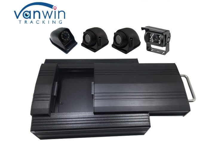 4G 4 Channel GPS Video vehicle dvr system with 2 Tera HDD Storage 4 Cameras RS232 MDVR