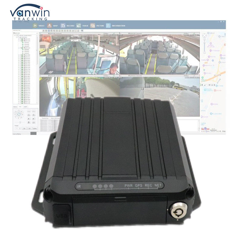 4G Online Video Tracking GPS Mobile DVR 1080p SD Card 4 Channel Sim Card GPS Kendaraan CCTV Kamera