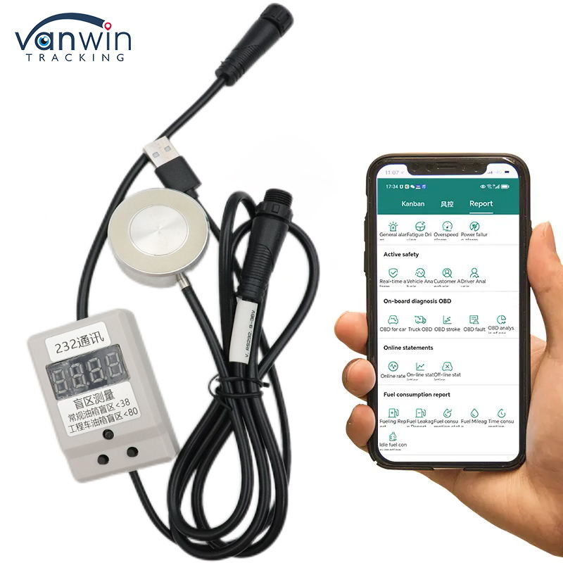 Monitor Bahan Bakar Truk Pelacak Sistem Pemosisian Global Sensor Ketinggian Tangki Bahan Bakar Sensor Suhu Ketinggian Bahan Bakar